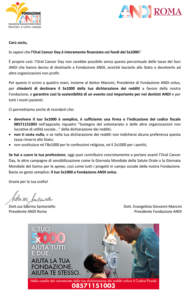 5x1000 Fondazione 2019